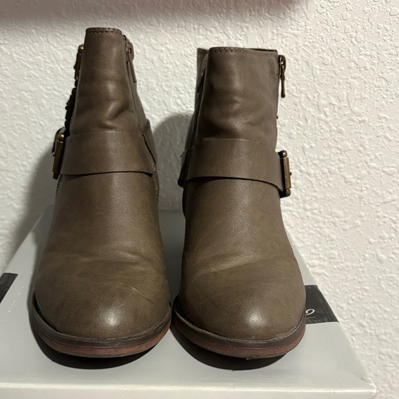 Mossimo Supply Co. Taupe Ankle Booties with Buckle Detail - Picture 2 of 3